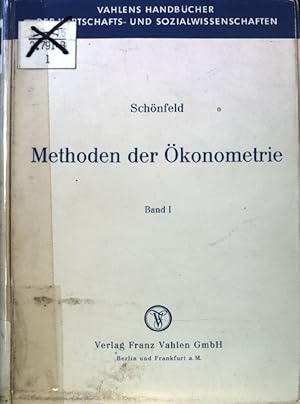 Bild des Verkufers fr Methoden der konometrie. Lineare Regressionsmodelle; Vahlens Handbcher der Wirtschafts- und Sozialwissenschaften; Band 1; zum Verkauf von books4less (Versandantiquariat Petra Gros GmbH & Co. KG)