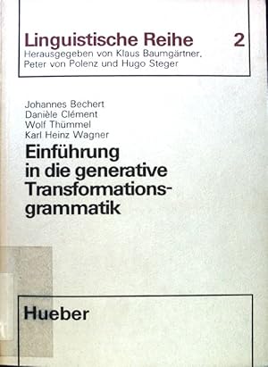 Bild des Verkufers fr Einfhrung in die generative Transformationsgrammatik. Linguistische Reihe, Band 2; zum Verkauf von books4less (Versandantiquariat Petra Gros GmbH & Co. KG)