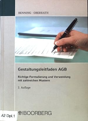 Bild des Verkufers fr Gestaltungsleitfaden AGB : richtige Formulierung und Verwendung mit zahlreichen Mustern. zum Verkauf von books4less (Versandantiquariat Petra Gros GmbH & Co. KG)