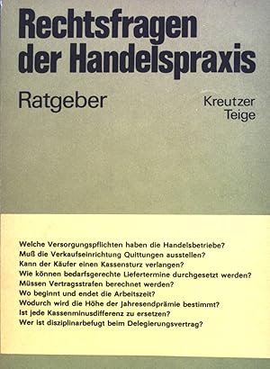 Seller image for Rechtsfragen der Handelspraxis : Ratgeber. for sale by books4less (Versandantiquariat Petra Gros GmbH & Co. KG)