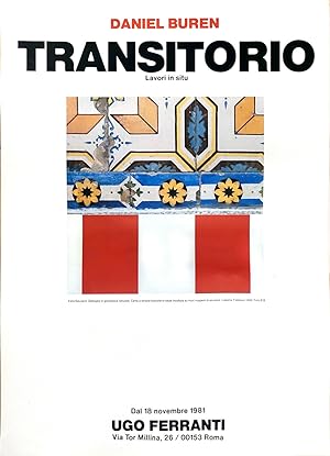 Poster: Daniel Buren Transitorio - Galleria Ugo Ferranti Roma 1981