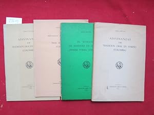 4 Bände: 1) Adivinanzas de Tradicion en Antioquia / 2) Adivinanzas de Tradicion Oral en Notre de ...