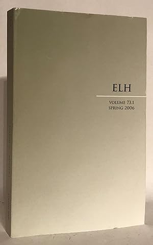 ELH. (English Literary History) Volume 73.1, Spring 2006.