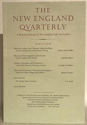 The New England Quarterly. Volume LXXIX, Number 1, March 2006.
