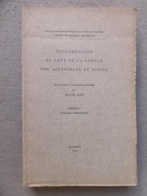 INTRODUCCIÓN AL ARTE DE LA LÓGICA. Fascículo I. Categorías - Interpretación.