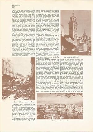 Bild des Verkufers fr LAMINA 24834: Catedral de Teruel y terremoto en Chile zum Verkauf von EL BOLETIN
