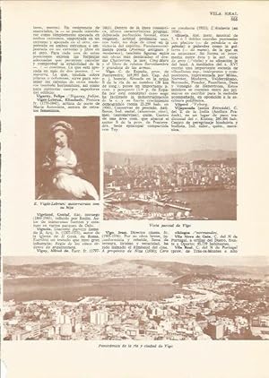 Imagen del vendedor de LAMINA 24859: Autorretrato de E. Vigee-Lebrun y vistas de Vigo a la venta por EL BOLETIN