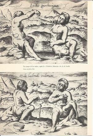 Imagen del vendedor de LAMINA 24753: Dos juegos de los indios, segn la Historica Relacion de A. de Ovalle a la venta por EL BOLETIN