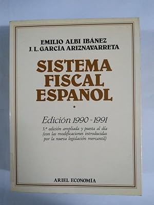 Imagen del vendedor de Sistema fiscal Espaol, I a la venta por Libros Ambig