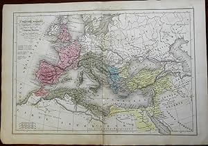 Roman Empire Tetrarchy Diocletian's Reforms 1859 Delamarche historical map