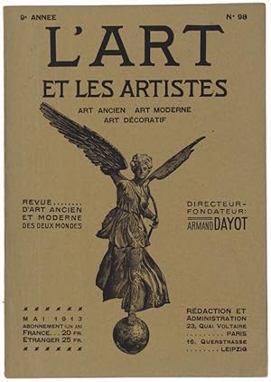 Bild des Verkufers fr L'ART ET LES ARTISTES. 9e Anne (1913) - N 98.: zum Verkauf von Bergoglio Libri d'Epoca