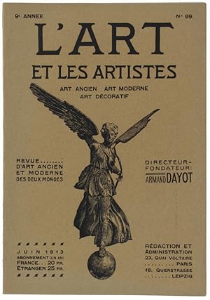 Bild des Verkufers fr L'ART ET LES ARTISTES. 9e Anne (1913) - N 99.: zum Verkauf von Bergoglio Libri d'Epoca