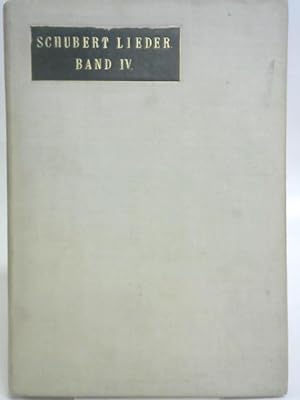 Bild des Verkufers fr Schubert Album. Sammlung der Lieder: Band IV zum Verkauf von World of Rare Books