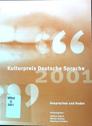 Imagen del vendedor de Kulturpreis Deutsche Sprache 2001; a la venta por books4less (Versandantiquariat Petra Gros GmbH & Co. KG)