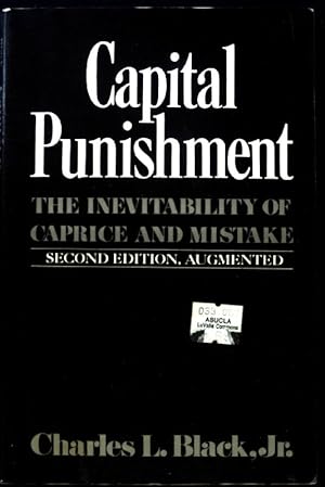 Bild des Verkufers fr Capital Punishment: The Inevitability of Caprice and Mistake; zum Verkauf von books4less (Versandantiquariat Petra Gros GmbH & Co. KG)