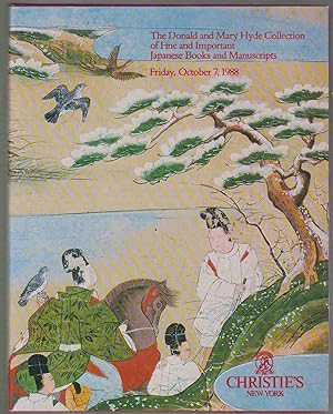 Seller image for THE DONALD AND MARY HYDE COLLECTION OF FINE AND IMPORTANT JAPANESE BOOKS AND MANUSCRIPTS. for sale by Easton's Books, Inc.