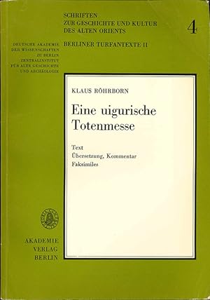 Seller image for Eine Uigurische Totenmesse. for sale by The Isseido Booksellers, ABAJ, ILAB
