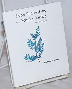 Imagen del vendedor de Simon Radowitzky and the People's Justice a la venta por Bolerium Books Inc.