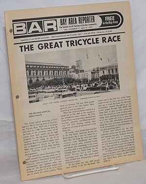 Imagen del vendedor de B.A.R. Bay Area Reporter: the catalyst for all factions of the gay community; vol. 3, #11, May 31, 1973: The Great Tricycle Race a la venta por Bolerium Books Inc.