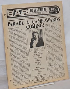 Seller image for B.A.R. Bay Area Reporter: the catalyst for all factions of the gay community; vol. 3, #12, June 12, 1973: Parade & Camp Awards Coming! for sale by Bolerium Books Inc.