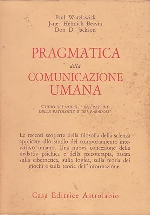 PRAGMATICA DELLA COMUNICAZIONE UMANA