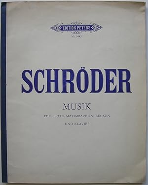 Bild des Verkufers fr Musik fr Flte, Marimbaphon, Becken und Klavier. zum Verkauf von Antiquariat Werner Steinbei