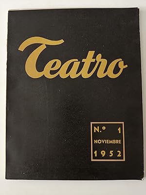 Imagen del vendedor de Teatro : revista internacional de la escena. Nmero 1, noviembre 1952 a la venta por Perolibros S.L.