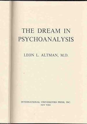 Seller image for The Dream in Psychoanalysis. for sale by Fundus-Online GbR Borkert Schwarz Zerfa