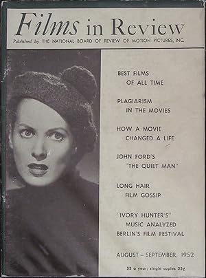 Films in Review August-September 1952 Maureen O'Hara 1n "The Quiet Man"