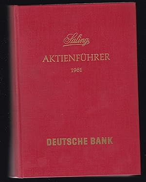 Saling Aktienführer 1961 Deutsche Bank 54. Ausgabe. Die Aktienwerte der deutschen Börsen 1961.