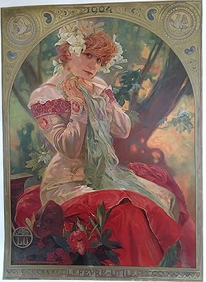 Image du vendeur pour AFFICHE ART NOUVEAU : LEFEVRE-UTILE/SARAH BERNHARDT (LA PRINCESSE LOINTAINE) mis en vente par Philippe Beguin Affiches et livres ancie