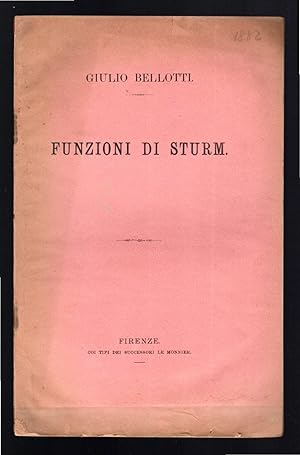 Seller image for Funzioni si Sturm for sale by Sergio Trippini