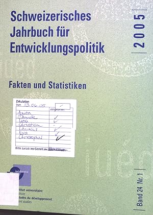 Bild des Verkufers fr Schweiz - in: Schweizerisches Jahrbuch fr Entwicklungspolitik 2005, Band 24 Nr. 1 zum Verkauf von books4less (Versandantiquariat Petra Gros GmbH & Co. KG)