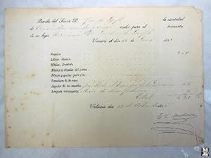 Antiguo Recibo - Old Receipt : JOSÉ DE ESCOFET POR SU HERMANA EMILIA DE ESCOFET. 1856