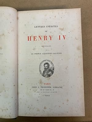 Lettres inédites de Henri IV