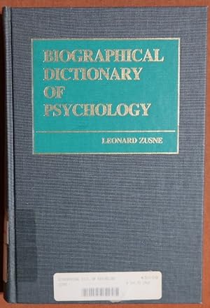 Imagen del vendedor de Biographical Dictionary of Psychology a la venta por GuthrieBooks