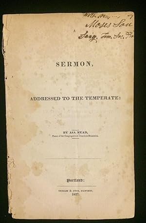 SERMON, ADDRESSED TO THE TEMPERATE