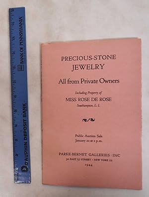 Precious-stone jewelry, including the Property of Miss Rose de Rose - January 20, 1944