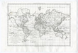 Antique Print-WORLD MAP-MERCATOR-MAPPE MONDE-Bonne-1787