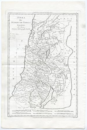 Antique Print-PALESTINE-HOLY LAND-TWELVE TRIBES-ISRAEL-Bonne-1787