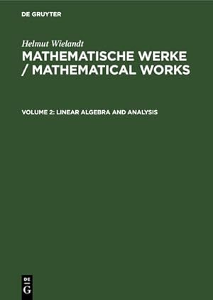 Bild des Verkufers fr Linear Algebra and Analysis zum Verkauf von AHA-BUCH GmbH