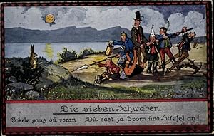 Künstler Ansichtskarte / Postkarte Die sieben Schwaben, Jokele gang du voran, Märchen