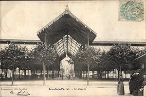 Ansichtskarte / Postkarte Levallois Perret Hauts de Seine, Le Marche