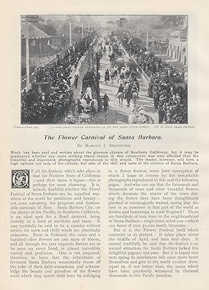 Seller image for The Flower Carnival of Santa Barbara, Southern California. An original article from the Wide World Magazine 1900. for sale by Cosmo Books