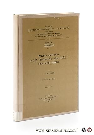 Bild des Verkufers fr Paterica armeniaca a P.P. Mechitaristis edita (1855) nunc latine reddita, III. Tractatus X-XV. zum Verkauf von Emile Kerssemakers ILAB