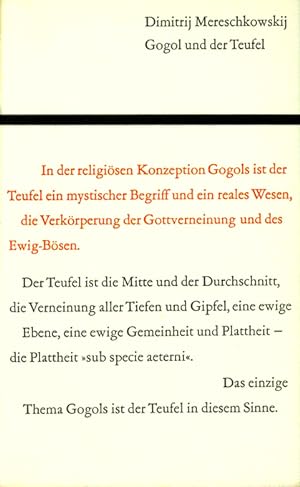 Gogol und der Teufel. Übertr. von Alexander Eliasberg. Einleitendes Essay von Juri Semjonow. (= K...