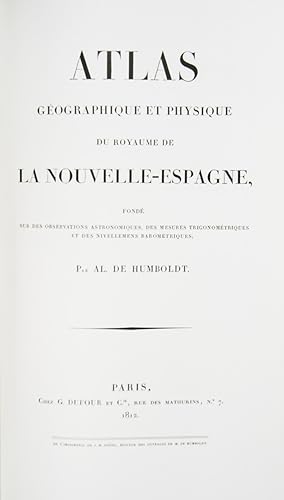 Bild des Verkufers fr Atlas gographique et physique de la Nouvelle-Espagne. Vom Verfasser auch kurz benannt: MEXICO-ATLAS. Besorgt von Hanno Beck und Wilhelm Bonacker. = Quellen und Forschungen Zur Geschichte der Geographie und der Reisen, Bd. 6, zum Verkauf von Harteveld Rare Books Ltd.