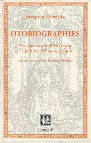 Seller image for Otobiographies. for sale by LIBET - Libreria del Riacquisto