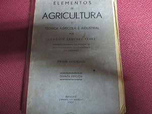 Imagen del vendedor de ELEMENTOS DE LA AGRICULTURA a la venta por LIBRERIA AZACAN