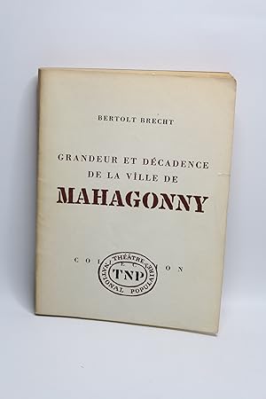 Grandeur et décadence de la ville de Mahagonny